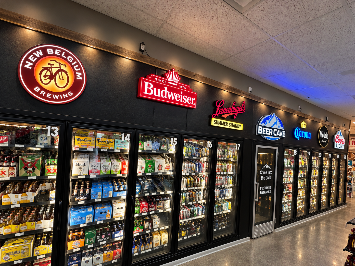Beer cave walk-in cooler