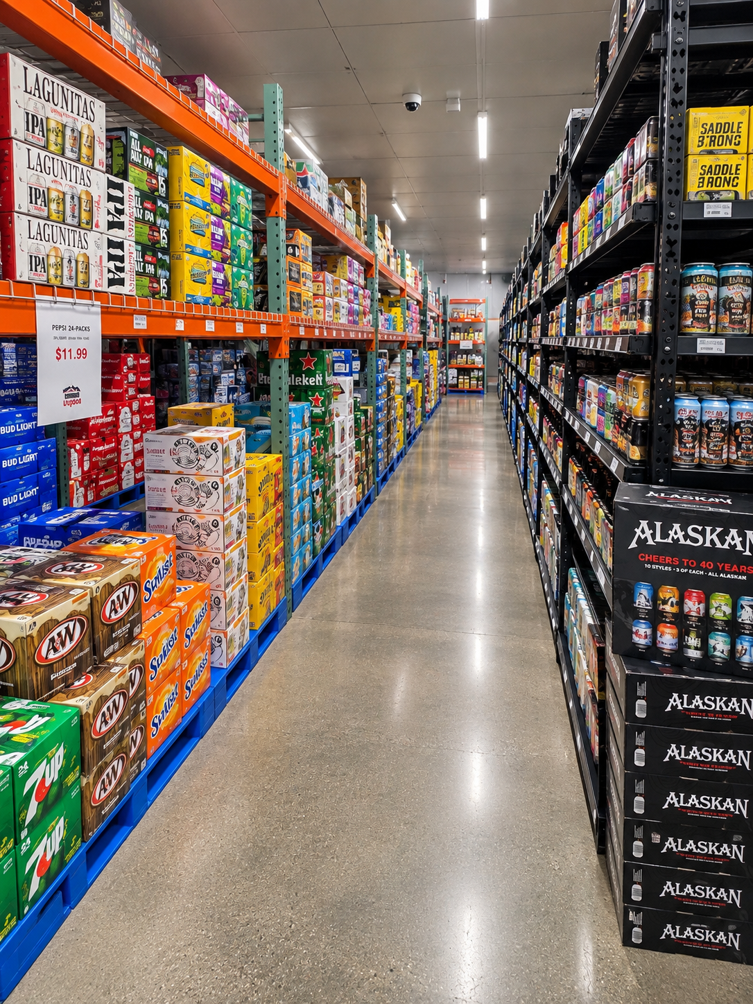 Cold beer selection